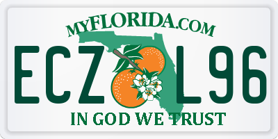 FL license plate ECZL96