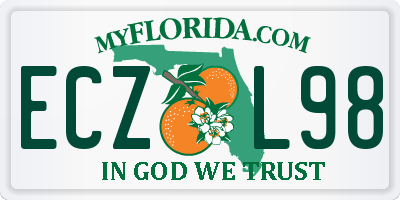FL license plate ECZL98