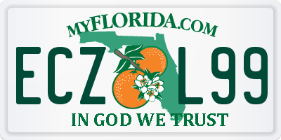 FL license plate ECZL99