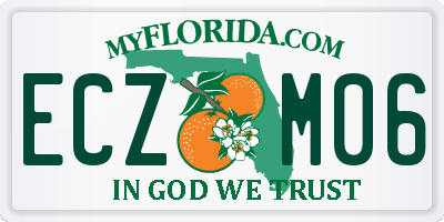 FL license plate ECZM06