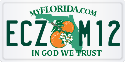 FL license plate ECZM12