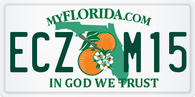 FL license plate ECZM15