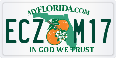 FL license plate ECZM17
