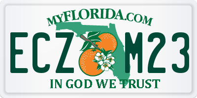 FL license plate ECZM23