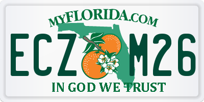 FL license plate ECZM26