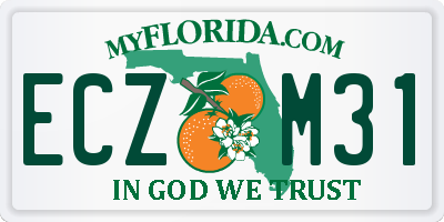 FL license plate ECZM31