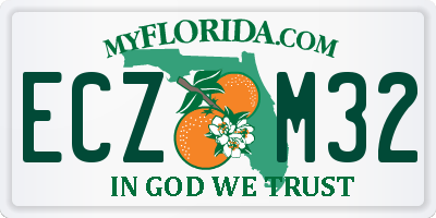 FL license plate ECZM32