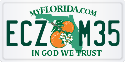FL license plate ECZM35