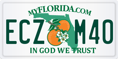 FL license plate ECZM40