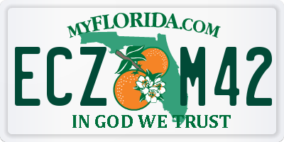 FL license plate ECZM42