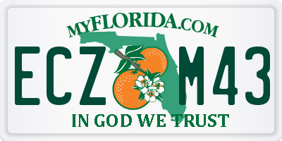 FL license plate ECZM43