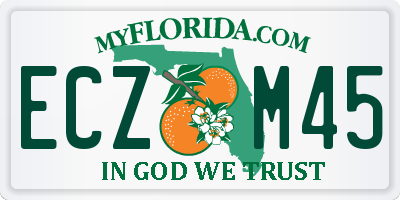 FL license plate ECZM45