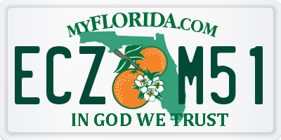 FL license plate ECZM51