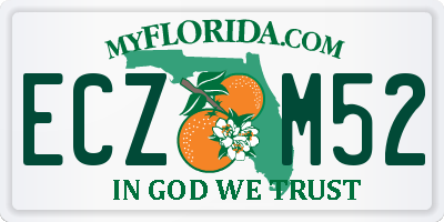 FL license plate ECZM52