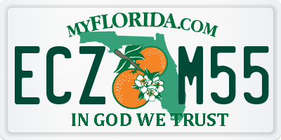 FL license plate ECZM55