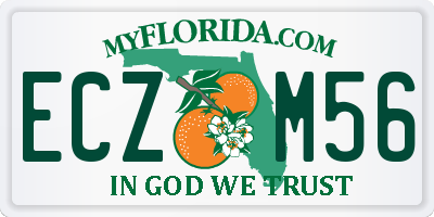 FL license plate ECZM56