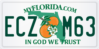 FL license plate ECZM63