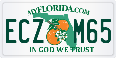 FL license plate ECZM65