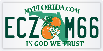 FL license plate ECZM66