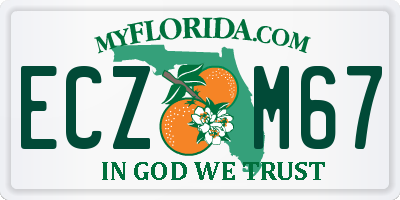 FL license plate ECZM67