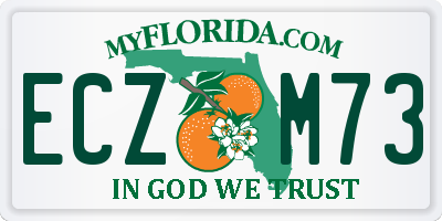 FL license plate ECZM73