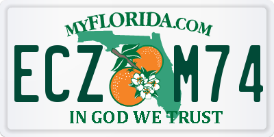 FL license plate ECZM74