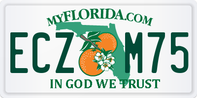 FL license plate ECZM75