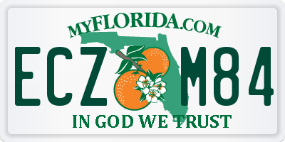 FL license plate ECZM84