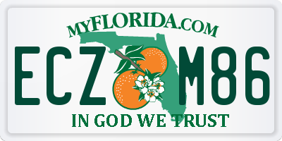 FL license plate ECZM86