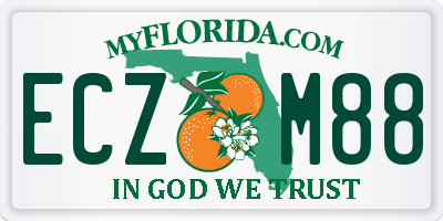 FL license plate ECZM88