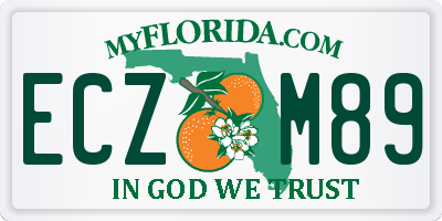 FL license plate ECZM89