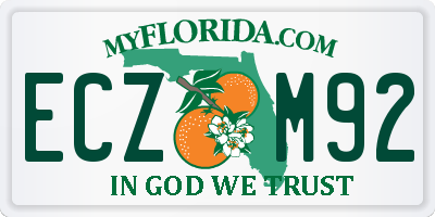 FL license plate ECZM92