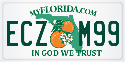 FL license plate ECZM99