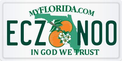 FL license plate ECZN00
