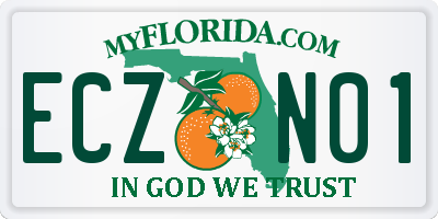 FL license plate ECZN01