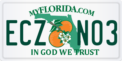 FL license plate ECZN03