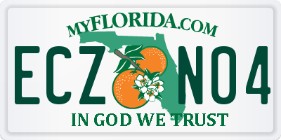 FL license plate ECZN04