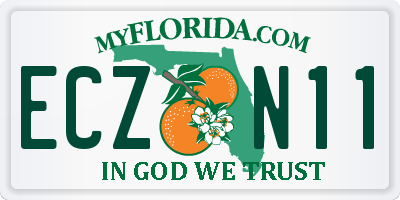 FL license plate ECZN11