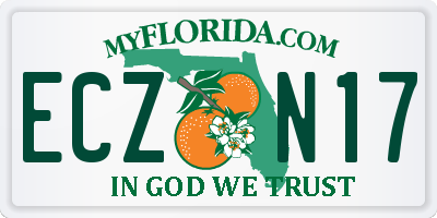 FL license plate ECZN17