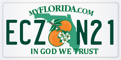 FL license plate ECZN21