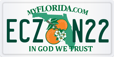 FL license plate ECZN22