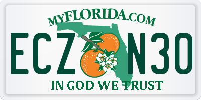 FL license plate ECZN30
