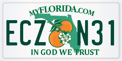 FL license plate ECZN31