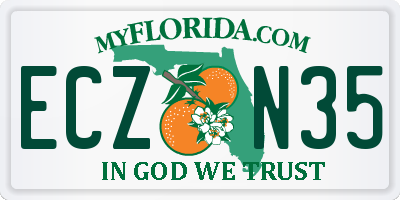 FL license plate ECZN35