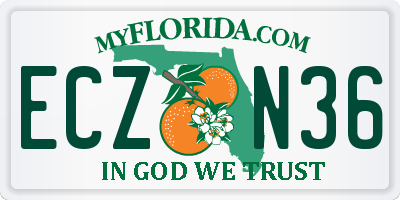 FL license plate ECZN36