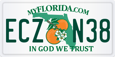 FL license plate ECZN38