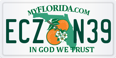 FL license plate ECZN39