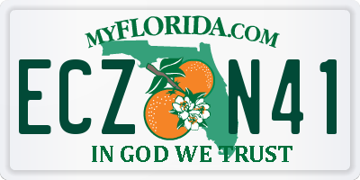 FL license plate ECZN41