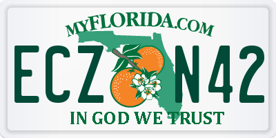 FL license plate ECZN42