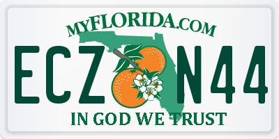 FL license plate ECZN44